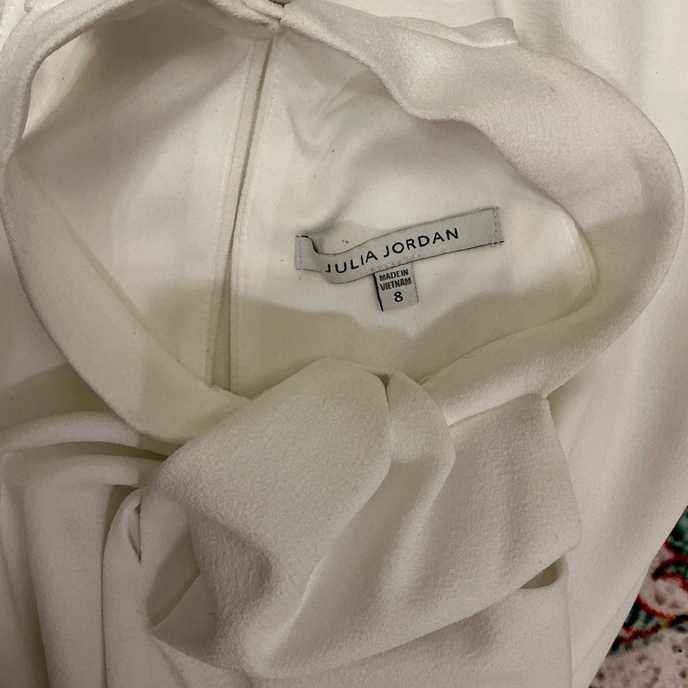 Julia Jordan Halter Neck White Jumpsuit, Sz 8 - Picture 3 of 4